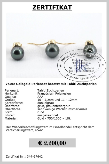 Perlen Set mit Tahitiperlen jetzt online kaufen