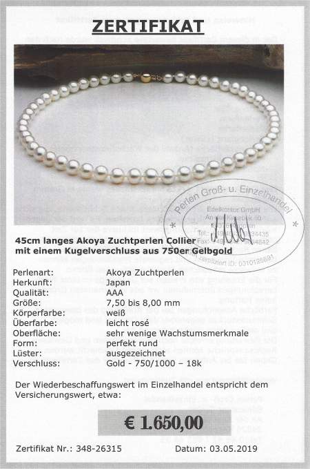 AAA 45cm 8mm Echt Süßwasser Perlen Perlenschmuck Halsketten Perlenketten Collier 