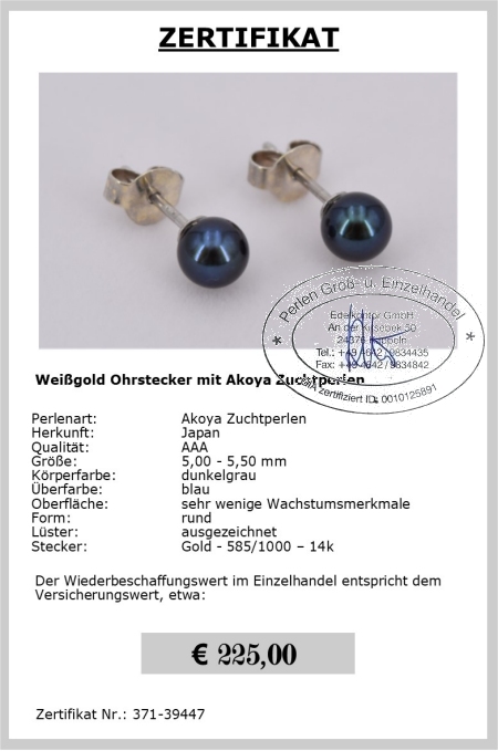 Perlen Ohrstecker dunkel jetzt online kaufen
