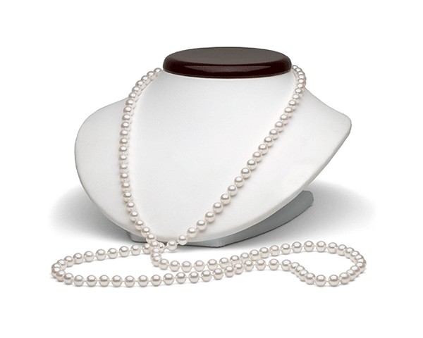 Lange Perlenkette aus Akoya Perlen 6.0 - 6.5 mm