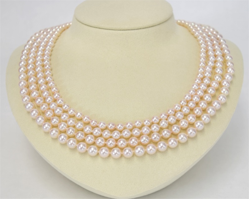 Perlenschmuck, Perlenkette 4 reihig sicher kaufen