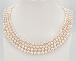 Perlenschmuck echt, Perlenkette mehrreihig 5.0 - 7.0 mm