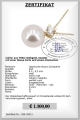 Akoya Perlencollier mit Brillant 0,10 ct | Rund 8,0 - 8,5 mm AAA | Collier Gold 750er - 18K