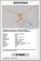 Perlenanhnger in Gold mit Diamanten 0,05 ct | Perfekt Rund 8,5 - 9,0 mm AAA | Anhnger Gold 750er