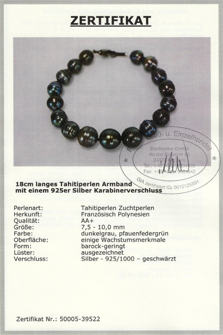 Tahiti Perlenarmband bei Edelkontor