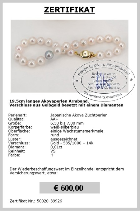 Akoya Armband bei Edelkontor