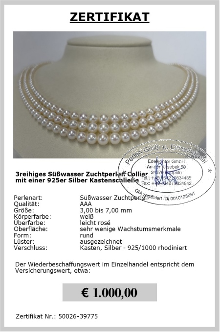 Swasser Kette 3reihig bei Edelkontor