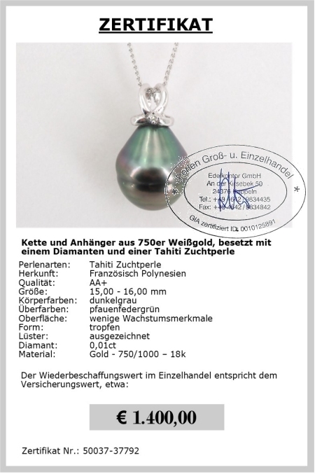 Tahiti Anhnger bei Edelkontor