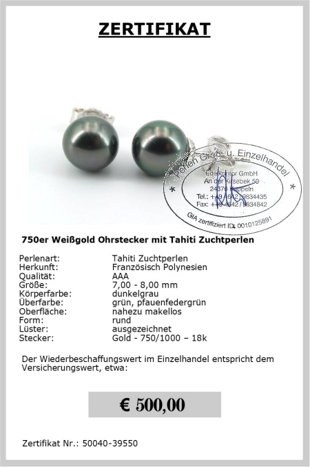 Tahitiperlen Ohrstecker bei Edelkontor jetzt kaufen