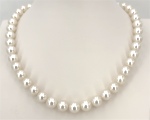 Edle Sdseeperlenkette | Rund 9,0 - 10,7 mm AA+ | Verschluss Gold 750er - 18K | Edelkontor