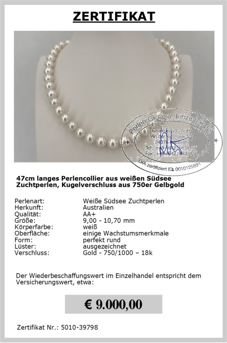 Sdsee Perlen Kette in 47 cm sicher online bestellen