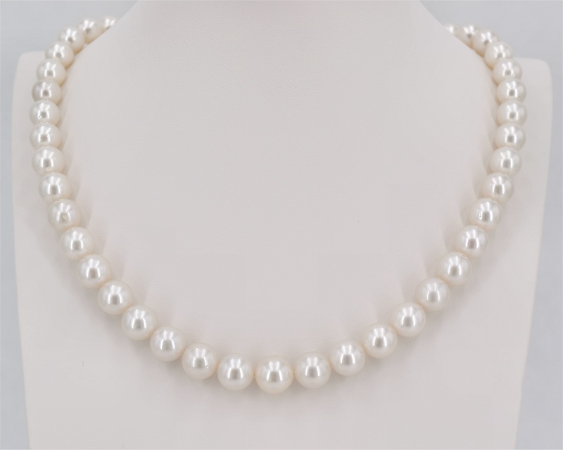 S�dseeperlenketten wei� 9.0 - 10.8 mm