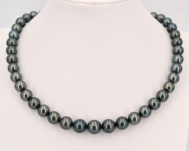 Tahitiperlen Kette pfauenfedergrn online bestellen