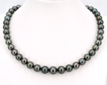 8.0-11.0 mm<br>AA+/AAA Tahitiperlen Kette<br>750er Gold