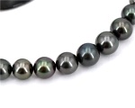 8.0-11.0 mm AA+/AAA Tahitiperlen Kette Gold 750 / 18K inkl. Zertifikat