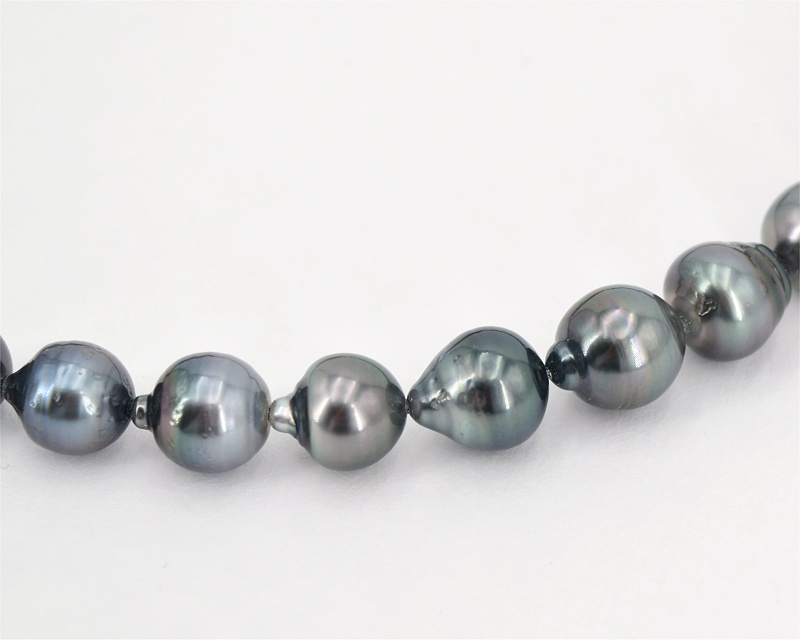 8.6-11.0 mm AA+/AAA Tahitikette Tropfenform Gold 750 / 18K inkl. Zertifikat