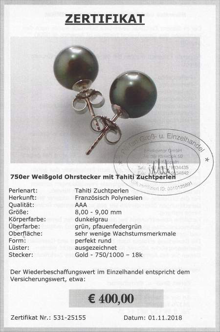 Tahiti Perlenkette Tropfenform vom EdelKontor