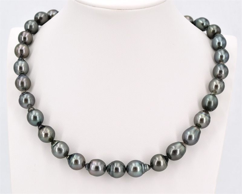 11.0-12.0 mm AAA Tahitiperlen Collier 750er Gold - Edelkontor