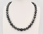 9.0-10.8 mm Tahitiperlen Collier in AA+/AAA Qualit�t - Edelkontor