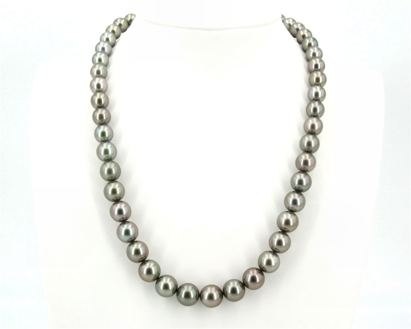 Tahitiperlen Collier in AAA Qualit�t 9.0 - 11.7 mm