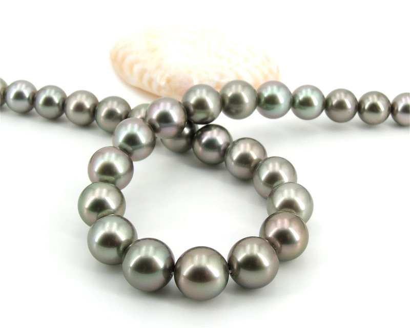 Tahitiperlen Collier in AAA Qualit�t 9.0 - 11.7 mm
