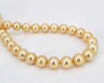 Perlenkette S�dseeperlen 9.1 - 12.3 mm, Farbe Gold