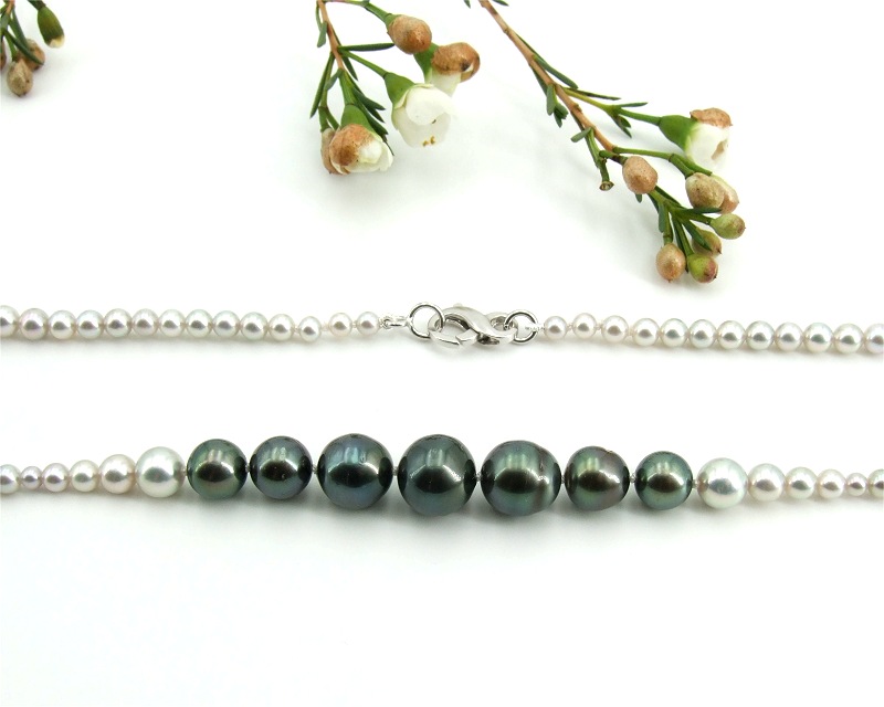 Perlenkette lang, Tahiti Perlen 3.0 - 10.4 mm