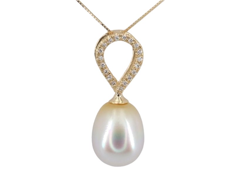 Diamant Anhnger mit Perle von Edelkontor
