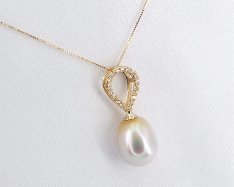 Diamant Anhnger mit Perle von Edelkontor