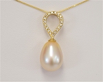 Diamant Anhnger mit Perle von Edelkontor