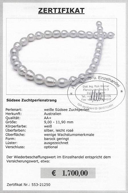 Südsee Perlencollier vom EdelKontor