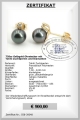 Tahitiperlen Ohrstecker aus 750er Gold mit Diamanten