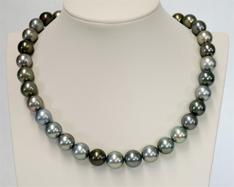 12.0-12.9 mm AAA Tahiti Perlenkette 750er Gold - Edelkontor