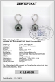 Perlenohrringe grau aus 750er Weigold