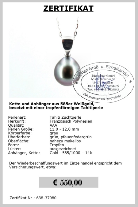 Perlen Anhnger als echter Perlenschmuck vom Edelkontor