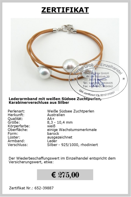 Sdseeperlen Armband 8.3 - 10.4 mm