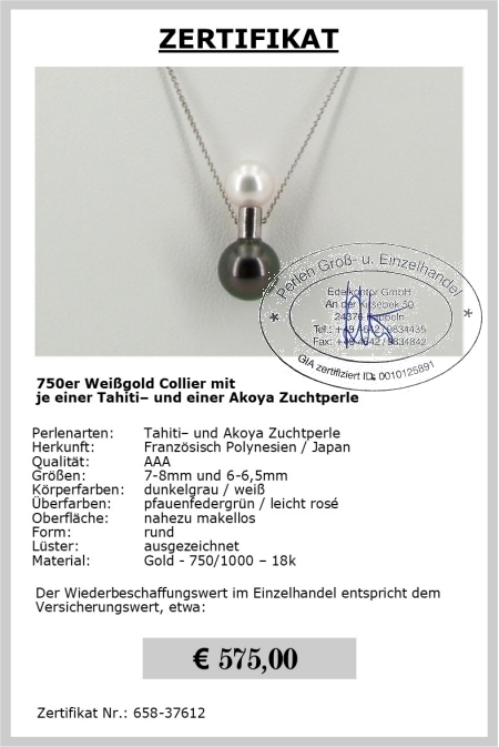 Weigold Kette mit Perlen vom Edelkontor