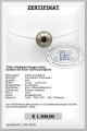 Weigold Omegakette mit Tahiti Perle | Perfekt Rund 10,0 - 11,0 mm AAA | Omegakette Gold 750er - 18K