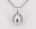 Silberkette mit einzelner Tahiti Zuchtperle