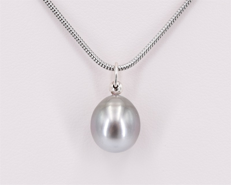 Silberkette mit einzelner Tahiti Zuchtperle