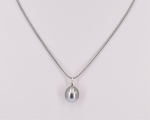 Silberkette mit einzelner Tahiti Zuchtperle