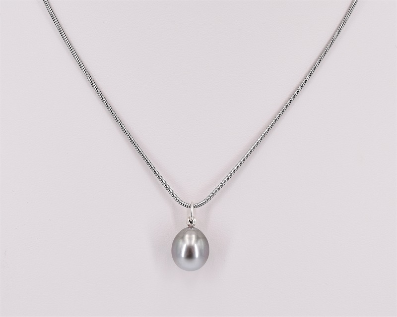 Silberkette mit einzelner Tahiti Zuchtperle