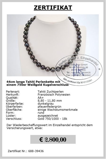 Tahitiperlen Halskette direkt von der Perlenfarm