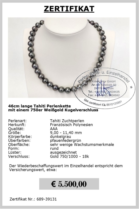 Kette aus Tahitiperlen sicher online bestellen
