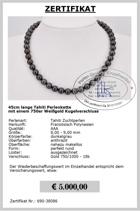 Tahitiperlen Perlenkette direkt online kaufen
