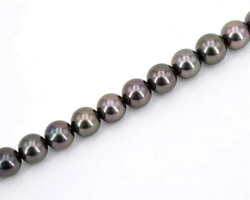 Tahitiperlen Perlencollier, 46cm, 8.1 - 10.1 mm, AA+/AAA Qualit�t