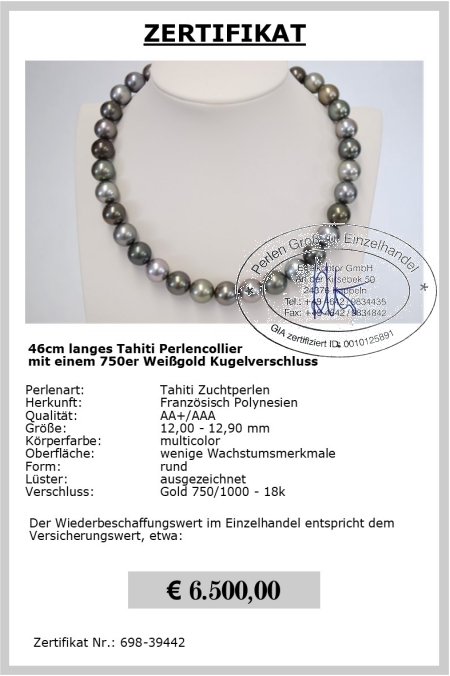 Perlenkette Tahiti direkt von der Perlenfarm