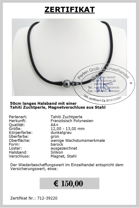 Halsband mit Tahitiperle von Edelkontor