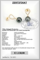 Diamant Perlen Ohrstecker 8.0 - 9.0 mm, 750er Gold