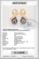 Diamant Perlen Ohrstecker 7.0 - 8.0 mm, 750er Gold